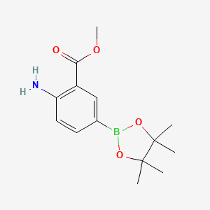 molecular formula C14H20BNO4 B1418768 2-氨基-5-(4,4,5,5-四甲基-1,3,2-二氧杂硼烷-2-基)苯甲酸甲酯 CAS No. 363185-87-9
