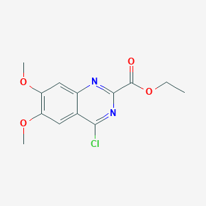 molecular formula C13H13ClN2O4 B1418770 Ethyl 4-chloro-6,7-dimethoxyquinazoline-2-carboxylate CAS No. 1189105-82-5