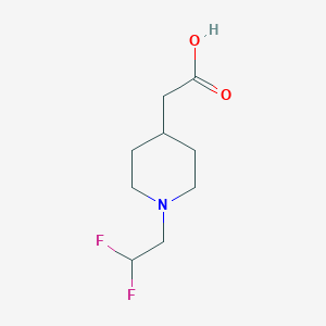 molecular formula C9H15F2NO2 B1418771 [1-(2,2-二氟乙基)哌啶-4-基]乙酸 CAS No. 1160246-21-8