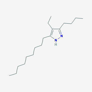 molecular formula C18H34N2 B14187716 3-Butyl-4-ethyl-5-nonyl-1H-pyrazole CAS No. 919124-03-1