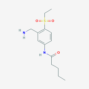 molecular formula C14H22N2O3S B14187832 N-[3-(Aminomethyl)-4-(ethanesulfonyl)phenyl]pentanamide CAS No. 918813-05-5