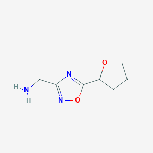 1-[5-(Tetrahydrofuran-2-YL)-1,2,4-oxadiazol-3-YL]methanamine
