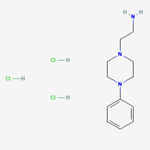 molecular formula C12H22Cl3N3 B1418785 2-(4-Phenylpiperazin-1-YL)ethanamine trihydrochloride CAS No. 1071670-06-8