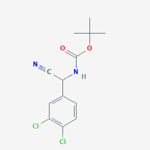 molecular formula C13H14Cl2N2O2 B1418792 叔丁基 N-[氰基(3,4-二氯苯基)甲基]氨基甲酸酯 CAS No. 1148027-13-7