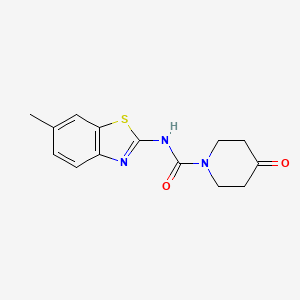 molecular formula C14H15N3O2S B14187920 N-(6-Methyl-1,3-benzothiazol-2-yl)-4-oxopiperidine-1-carboxamide CAS No. 833491-52-4