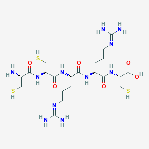 molecular formula C21H41N11O6S3 B14187930 L-Cysteinyl-L-cysteinyl-N~5~-(diaminomethylidene)-L-ornithyl-N~5~-(diaminomethylidene)-L-ornithyl-L-cysteine CAS No. 918412-84-7