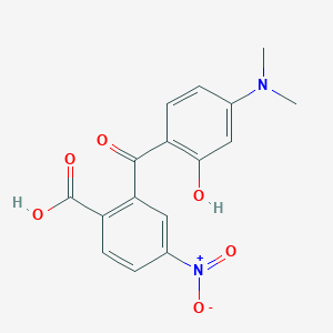 molecular formula C16H14N2O6 B014188 2'-Carboxy-4-dimethylamino-2-hydroxy-5'-nitrobenzophenone CAS No. 166442-40-6