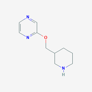 molecular formula C10H15N3O B1418806 2-(Piperidin-3-ylmethoxy)pyrazine CAS No. 1185538-17-3
