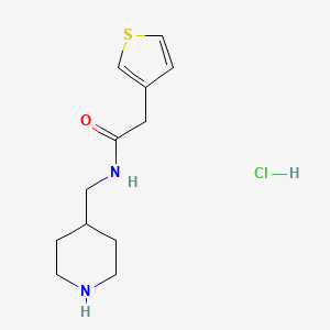 molecular formula C12H19ClN2OS B1418809 N-(Piperidin-4-ylmethyl)-2-(thiophen-3-yl)acetamide hydrochloride CAS No. 1185307-16-7