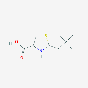 molecular formula C9H17NO2S B1418826 2-(2,2-Dimethylpropyl)-1,3-thiazolidine-4-carboxylic acid CAS No. 1214665-13-0