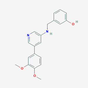 molecular formula C20H20N2O3 B14188283 Phenol, 3-[[[5-(3,4-dimethoxyphenyl)-3-pyridinyl]amino]methyl]- CAS No. 875147-81-2
