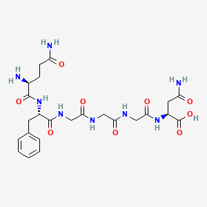 molecular formula C24H34N8O9 B14188299 L-Glutaminyl-L-phenylalanylglycylglycylglycyl-L-asparagine CAS No. 868170-41-6