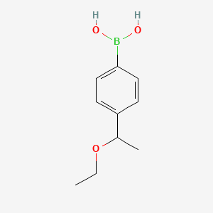 molecular formula C10H15BO3 B1418831 [4-(1-Ethoxyethyl)phenyl]boronic acid CAS No. 1287753-39-2