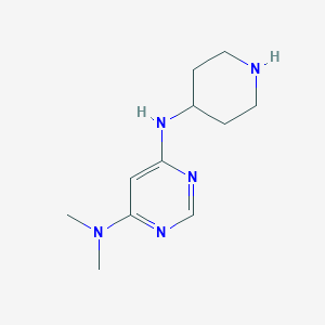 molecular formula C11H19N5 B1418847 N4,N4-dimethyl-N6-(piperidin-4-yl)pyrimidine-4,6-diamine CAS No. 1185542-84-0