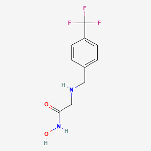 molecular formula C10H11F3N2O2 B14188472 N-Hydroxy-N~2~-{[4-(trifluoromethyl)phenyl]methyl}glycinamide CAS No. 919996-24-0