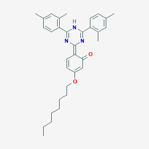 molecular formula C33H39N3O2 B141886 2-(4,6-Bis(2,4-dimethylphenyl)-1,3,5-triazin-2-yl)-5-(octyloxy)phenol CAS No. 2725-22-6