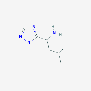 molecular formula C8H16N4 B1418861 3-甲基-1-(1-甲基-1H-1,2,4-三唑-5-基)-1-丁胺 CAS No. 959239-65-7