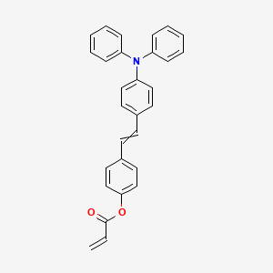 molecular formula C29H23NO2 B14188683 4-{2-[4-(Diphenylamino)phenyl]ethenyl}phenyl prop-2-enoate CAS No. 909567-85-7