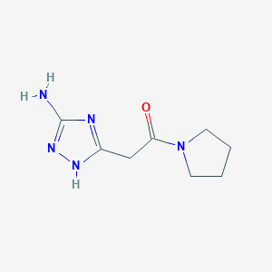 3-[2-Oxo-2-(1-pyrrolidinyl)ethyl]-1H-1,2,4-triazol-5-amine