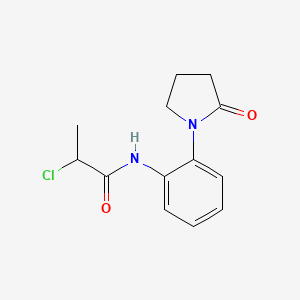 molecular formula C13H15ClN2O2 B1418878 2-chloro-N-[2-(2-oxopyrrolidin-1-yl)phenyl]propanamide CAS No. 1209190-17-9