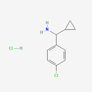 molecular formula C10H13Cl2N B1418879 (4-Chlorophenyl)(cyclopropyl)methanamine hydrochloride CAS No. 1185166-47-5