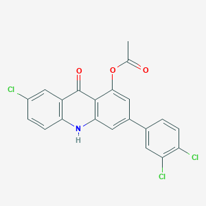 B141888 1-[Acetyloxy]-7-chloro-3-[3,4-dichlorophenyl]-9(10H)-acridinone CAS No. 144154-99-4
