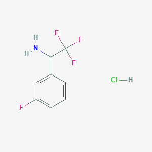 molecular formula C8H8ClF4N B1418882 2,2,2-Trifluoro-1-(3-fluorophenyl)ethylamine hydrochloride CAS No. 1185302-13-9