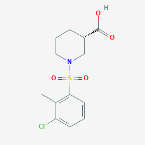 molecular formula C13H16ClNO4S B1418883 (3S)-1-(3-Chloro-2-methylbenzenesulfonyl)piperidine-3-carboxylic acid CAS No. 1212582-76-7