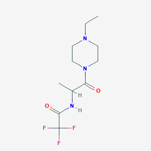 molecular formula C11H18F3N3O2 B1418884 N-[2-(4-ethylpiperazin-1-yl)-1-methyl-2-oxoethyl]-2,2,2-trifluoroacetamide CAS No. 1214235-36-5
