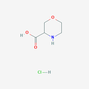 molecular formula C5H10ClNO3 B1418885 Morpholine-3-carboxylic acid hydrochloride CAS No. 66937-99-3