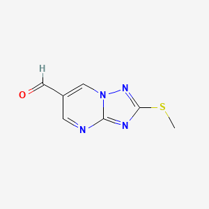 molecular formula C7H6N4OS B1418886 2-(Methylsulfanyl)-[1,2,4]triazolo[1,5-a]pyrimidine-6-carbaldehyde CAS No. 1148027-11-5