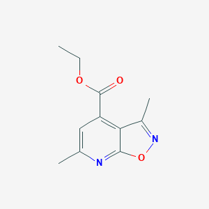 molecular formula C11H12N2O3 B1418891 Ethyl 3,6-dimethyl-[1,2]oxazolo[5,4-b]pyridine-4-carboxylate CAS No. 1181458-53-6