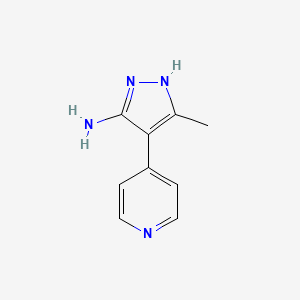 molecular formula C9H10N4 B1418894 3-methyl-4-(pyridin-4-yl)-1H-pyrazol-5-amine CAS No. 1322805-87-7
