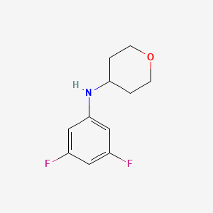 molecular formula C11H13F2NO B1418898 N-(3,5-difluorophenyl)oxan-4-amine CAS No. 1157009-62-5