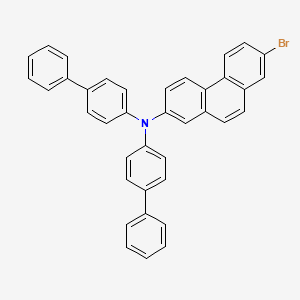 molecular formula C38H26BrN B14188999 N,N-Di([1,1'-biphenyl]-4-yl)-7-bromophenanthren-2-amine CAS No. 923020-71-7