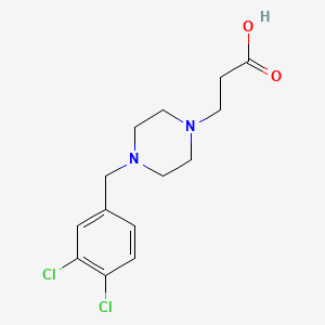 molecular formula C14H18Cl2N2O2 B1418900 3-[4-(3,4-Dichlorobenzyl)piperazin-1-yl]propanoic acid CAS No. 1155622-26-6
