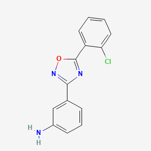 molecular formula C14H10ClN3O B1418903 3-[5-(2-Chlorophenyl)-1,2,4-oxadiazol-3-yl]aniline CAS No. 1154708-22-1