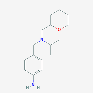 4-{[(Oxan-2-ylmethyl)(propan-2-yl)amino]methyl}aniline