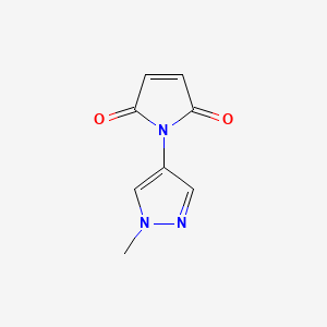 molecular formula C8H7N3O2 B1418913 1-(1-methyl-1H-pyrazol-4-yl)-2,5-dihydro-1H-pyrrole-2,5-dione CAS No. 1153295-65-8