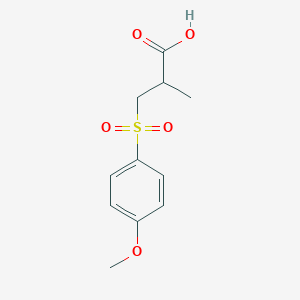 molecular formula C11H14O5S B1418914 3-(4-Methoxybenzenesulfonyl)-2-methylpropanoic acid CAS No. 205504-66-1