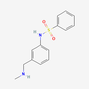 molecular formula C14H16N2O2S B1418918 N-{3-[(甲基氨基)甲基]苯基}苯磺酰胺 CAS No. 1156162-41-2