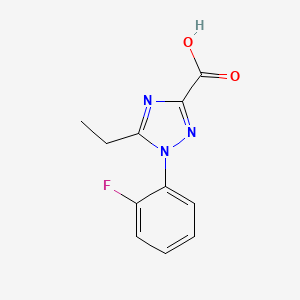 molecular formula C11H10FN3O2 B1418920 5-ethyl-1-(2-fluorophenyl)-1H-1,2,4-triazole-3-carboxylic acid CAS No. 1154370-83-8