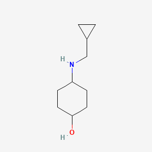 molecular formula C10H19NO B1418922 4-[(Cyclopropylmethyl)amino]cyclohexan-1-ol CAS No. 1156282-89-1