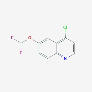 molecular formula C10H6ClF2NO B1418924 4-Chloro-6-(difluoromethoxy)quinoline CAS No. 1156601-91-0