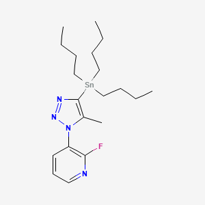 molecular formula C20H33FN4Sn B14189289 2-Fluoro-3-[5-methyl-4-(tributylstannyl)-1H-1,2,3-triazol-1-yl]pyridine CAS No. 864866-09-1