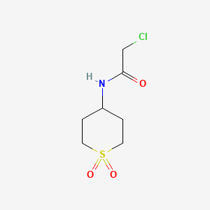 molecular formula C7H12ClNO3S B1418931 2-Chloro-N-(1,1-dioxo-1lambda6-thian-4-yl)acetamide CAS No. 1107645-27-1