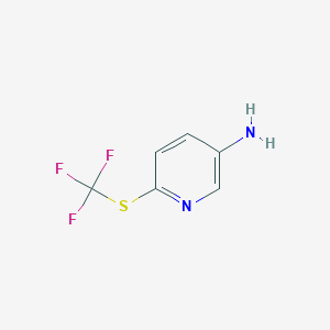 molecular formula C6H5F3N2S B1418932 6-(Trifluoromethylsulfanyl)pyridin-3-amine CAS No. 1153767-25-9