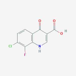molecular formula C10H5ClFNO3 B1418936 7-Chloro-8-fluoro-4-hydroxyquinoline-3-carboxylic acid CAS No. 1019015-91-8