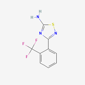 molecular formula C9H6F3N3S B1418941 3-[2-(Trifluoromethyl)phenyl]-1,2,4-thiadiazol-5-amine CAS No. 1153983-38-0