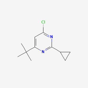 molecular formula C11H15ClN2 B1418942 4-(Tert-butyl)-6-chloro-2-cyclopropylpyrimidine CAS No. 1133122-95-8